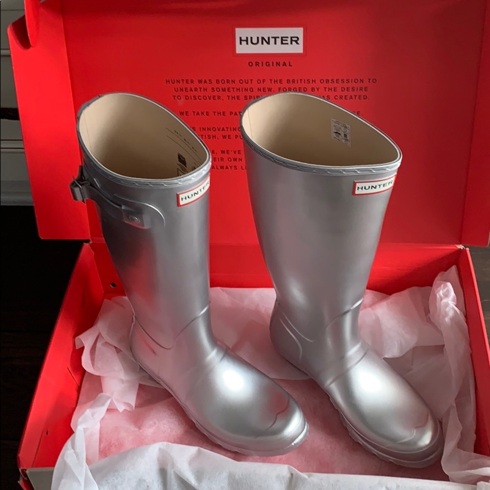 Hunter boots- Silver